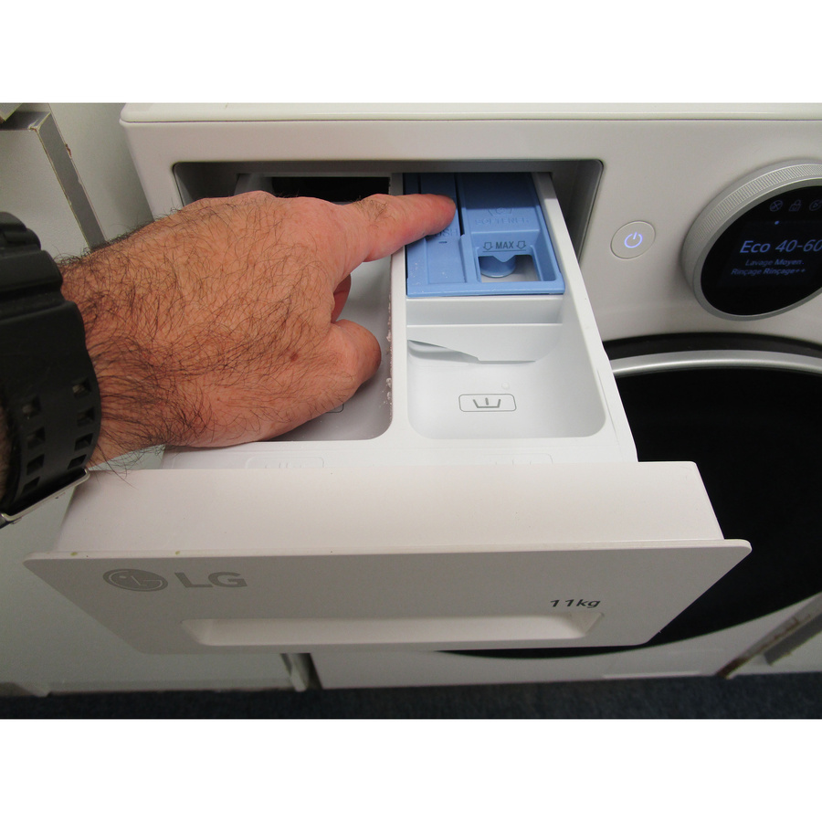 LG F14X71WHST - Bouton de retrait du bac à produits