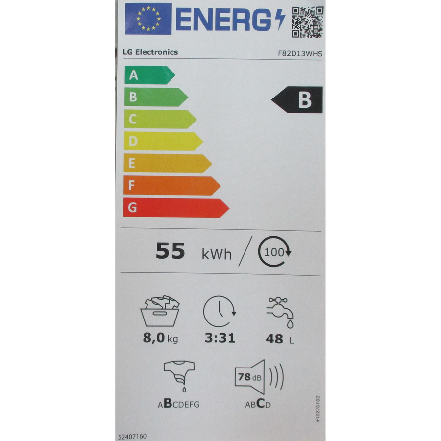 LG F82D13WHS - Étiquette énergie