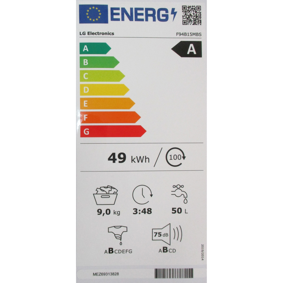 LG F94B15MBS - Étiquette énergie