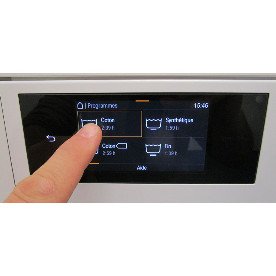 Miele WCR860WPS - Afficheur et touches d'options