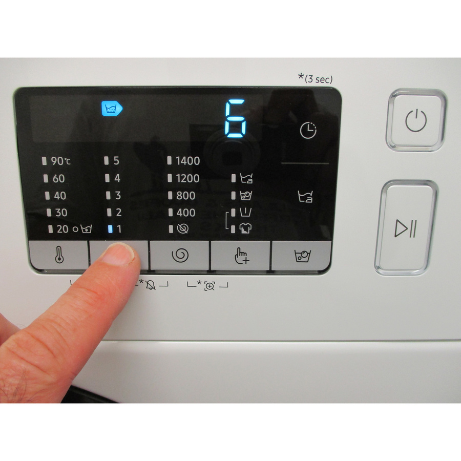 Samsung WW11BGA046AE/EF SpaceMax - Afficheur et touches d'options