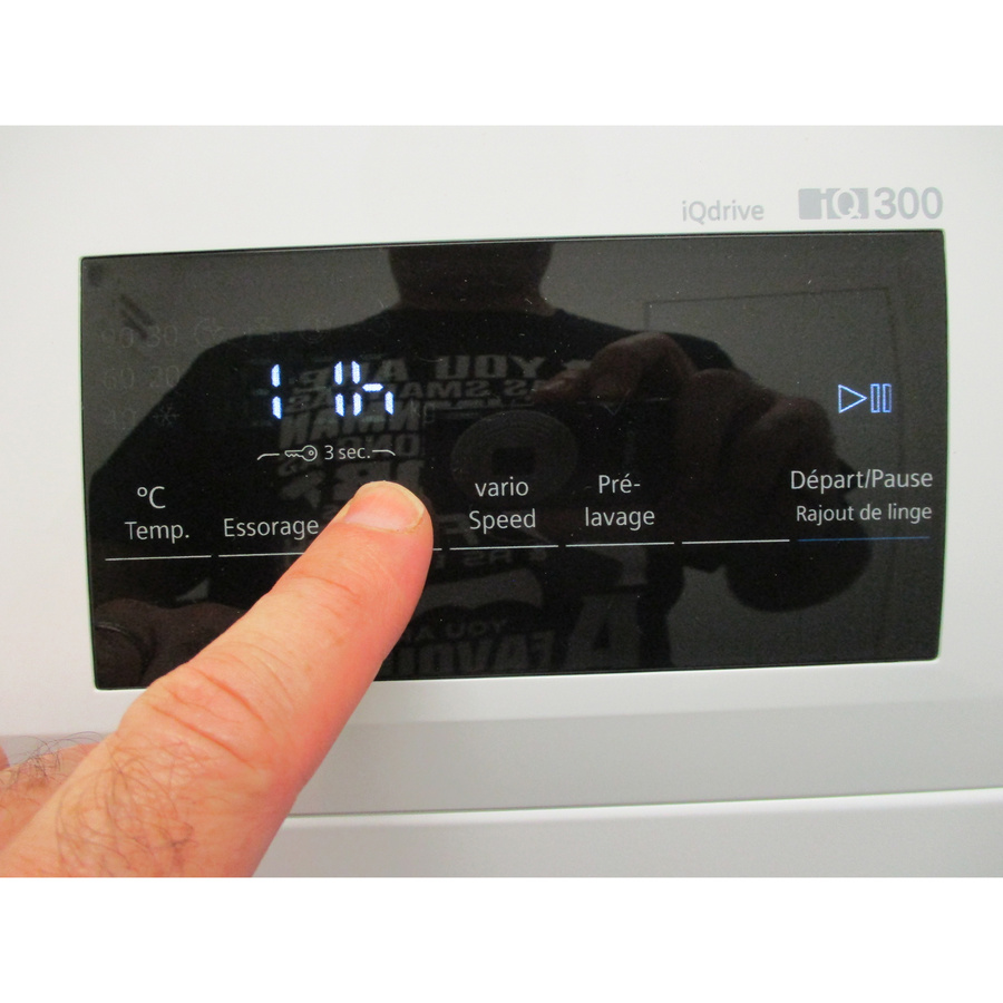 Siemens WM14N117FR - Afficheur et touches d'options