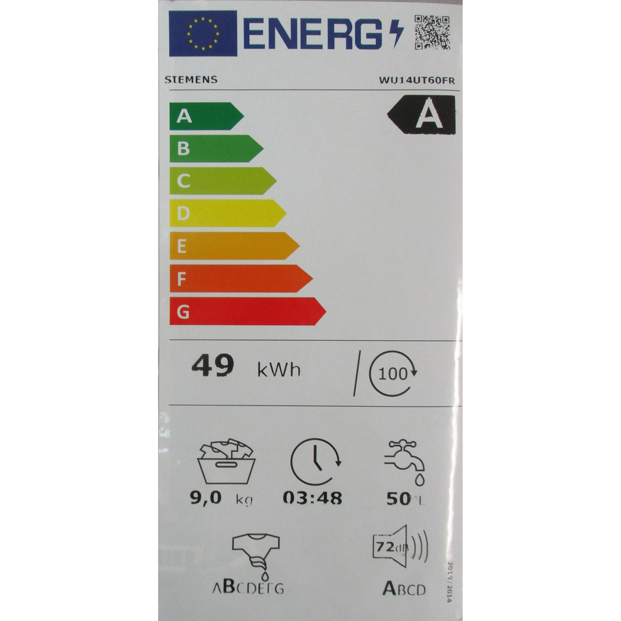 Siemens WU14UT60FR - Étiquette énergie