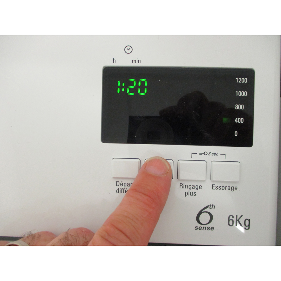 Whirlpool TDLR6248FR/N - Afficheur et touches d'options