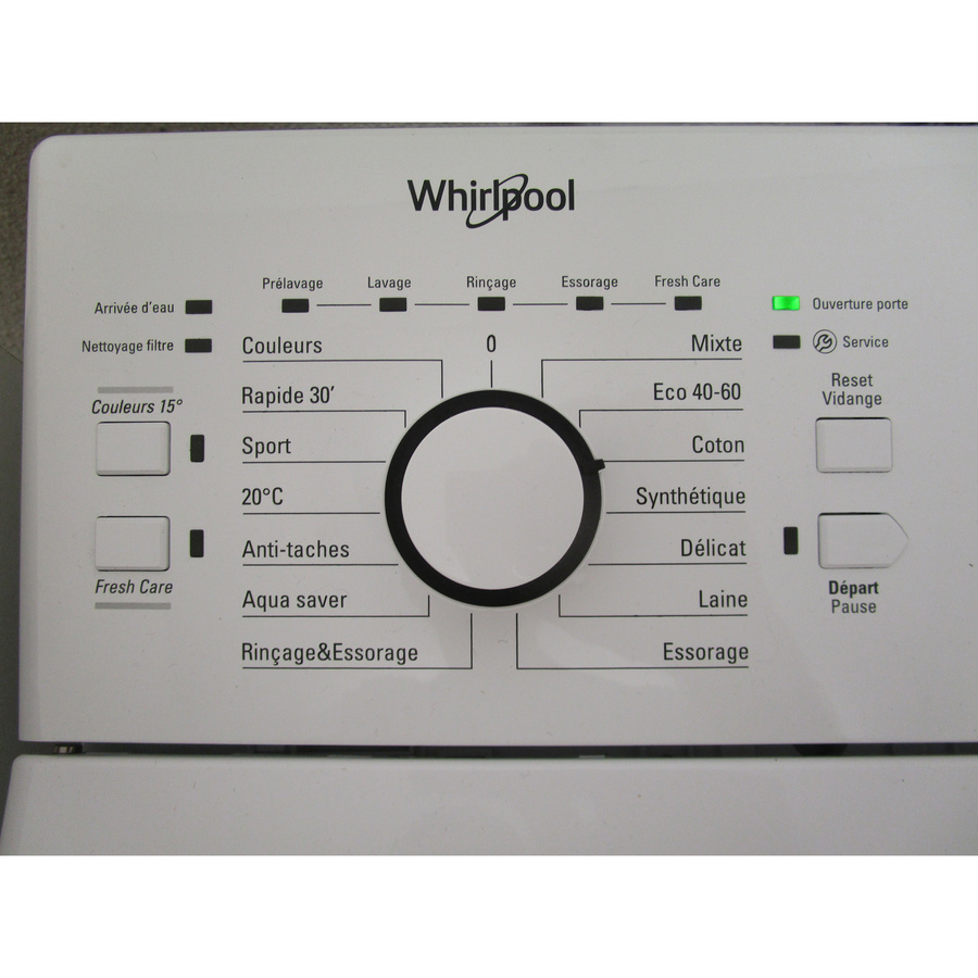 Whirlpool TDLR6268FR - Sélecteur de programme