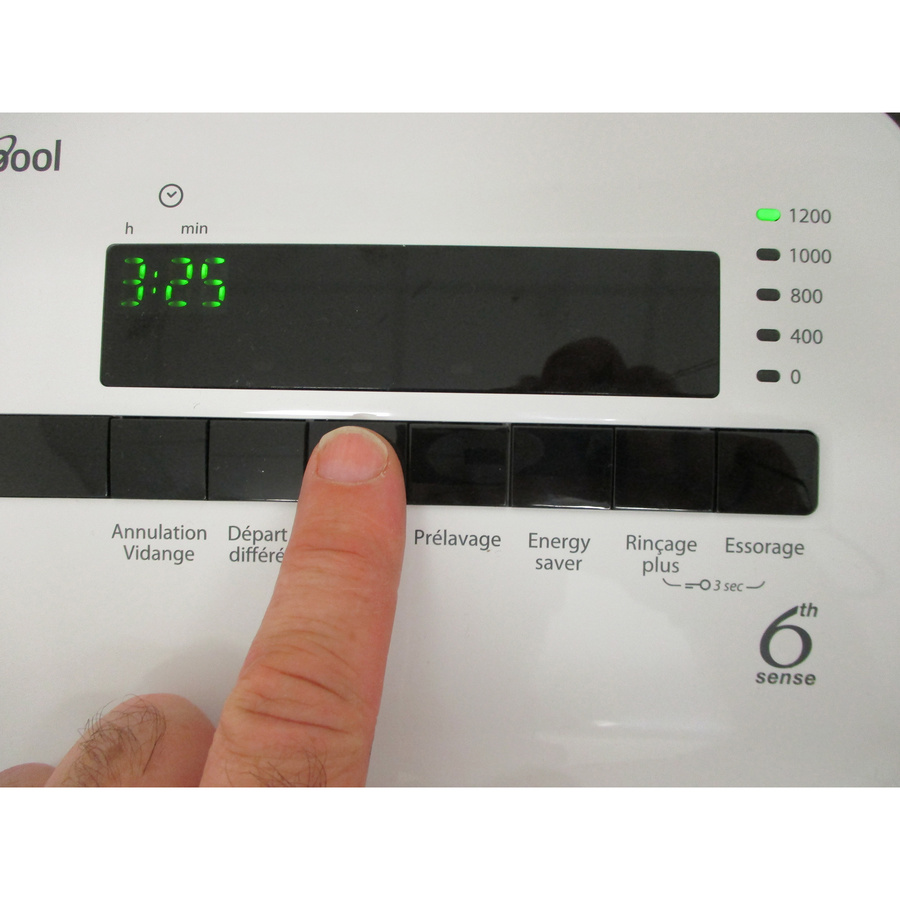 Whirlpool TDLR72223SSFR/N - Afficheur et touches d'options