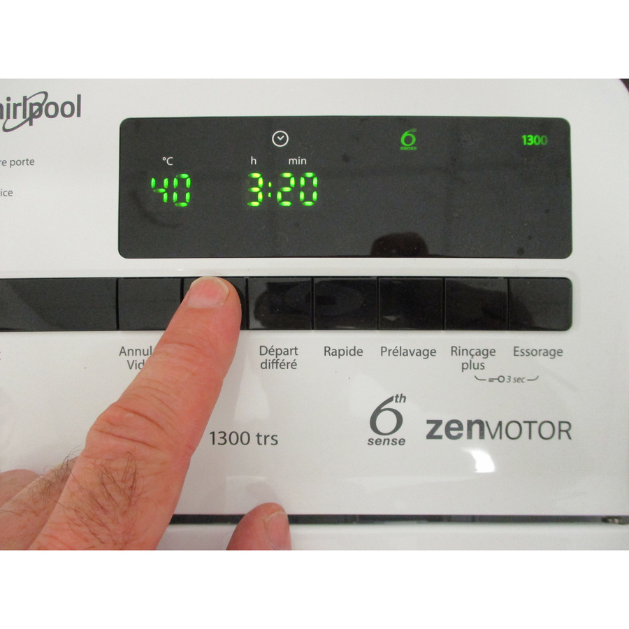 Whirlpool TDLRB65332BSFR/N - Afficheur et touches d'options