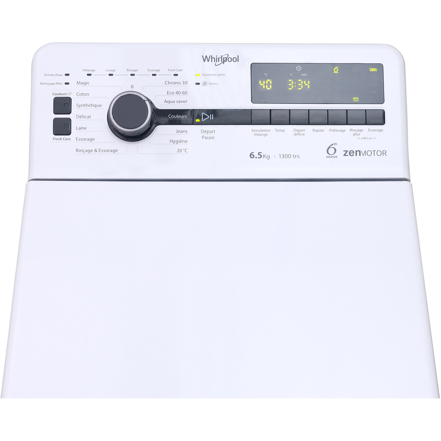 Whirlpool TDLRB65342BSFR - Bandeau de commandes