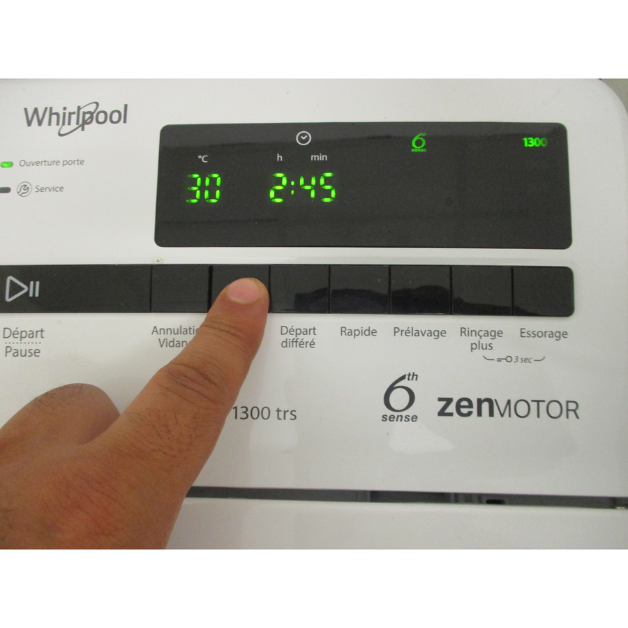 Whirlpool TDLRB65342BSFR - Touches d'options