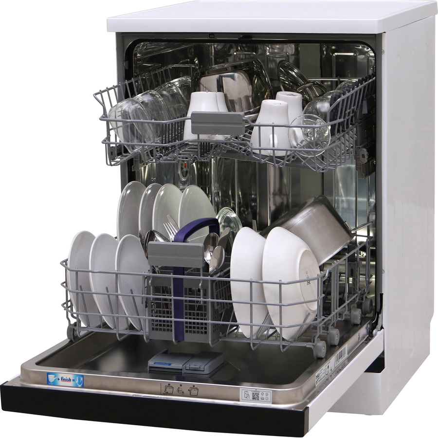 Beko BDFN26440WC - Vue de 3/4, porte ouverte