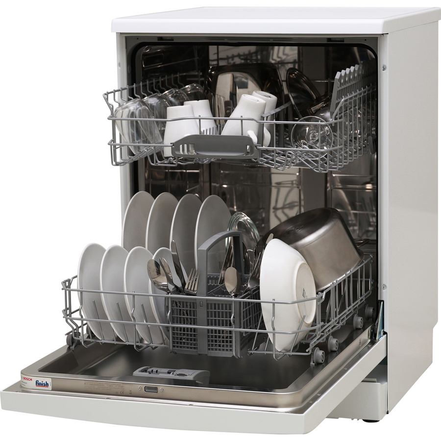 Bosch SMS25AW09F - Vue de 3/4, porte ouverte