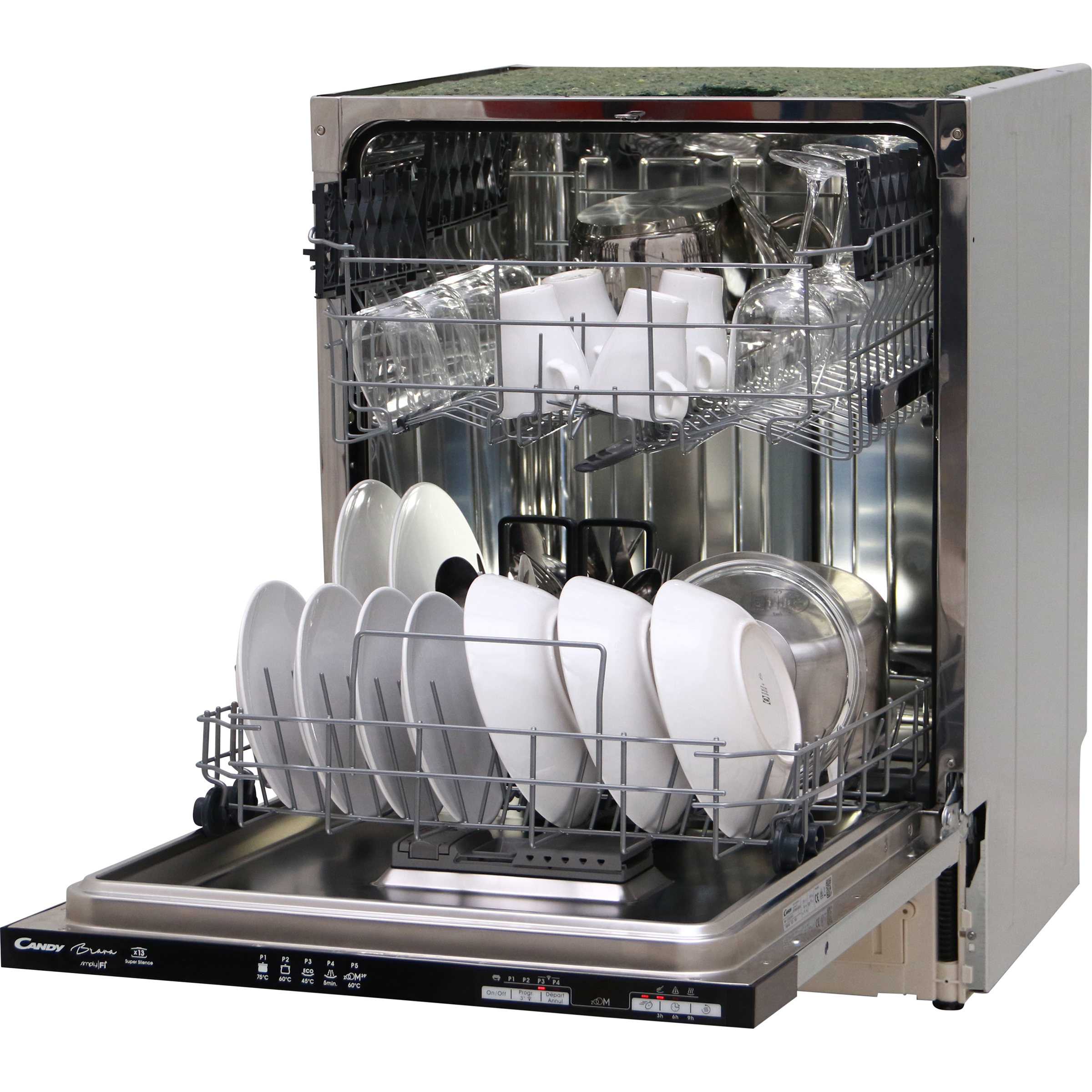 Candy CI3E5LFB-47 - Vue de 3/4, porte ouverte
