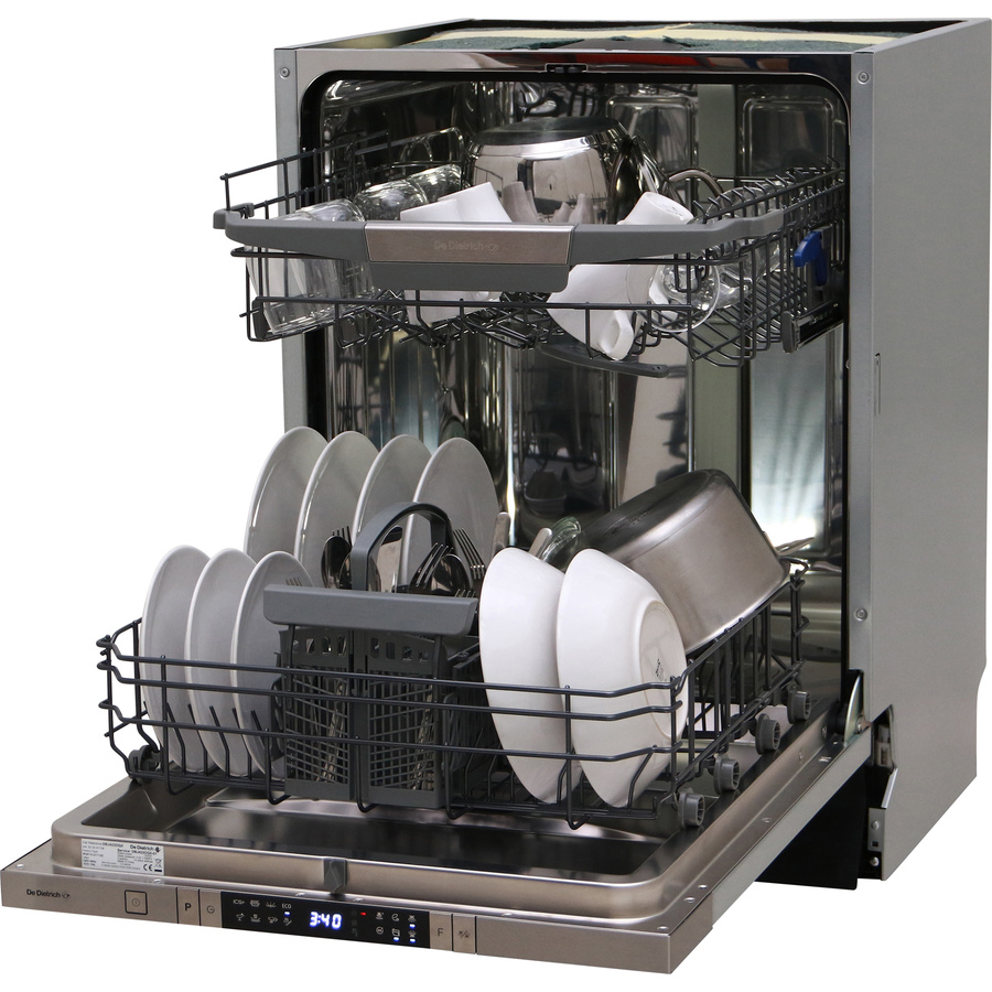 De Dietrich DBJ422DQX - Vue de 3/4, porte ouverte