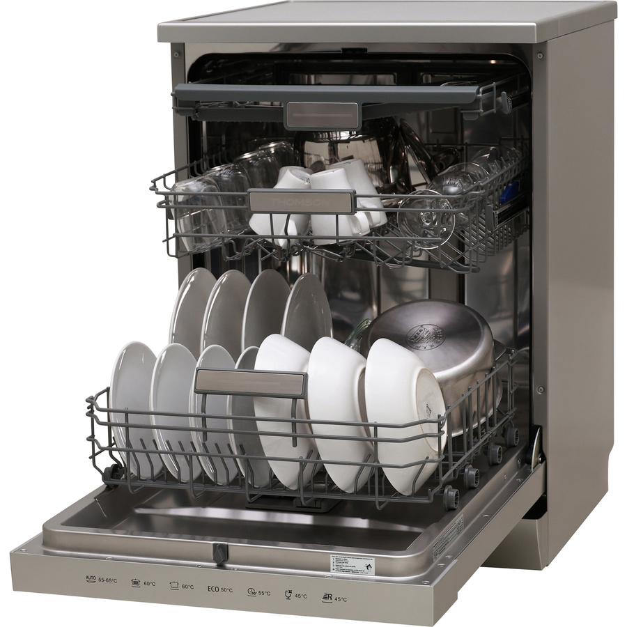 Thomson TDW1444BSL - Vue de 3/4, porte ouverte