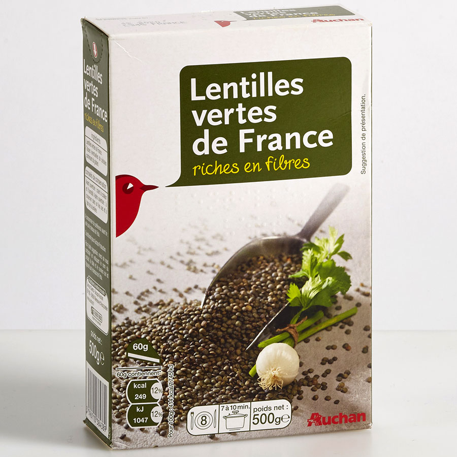 Auchan Lentilles vertes de France - 