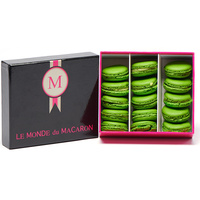 Le Monde du Macaron Boîte de 15 macarons pistache