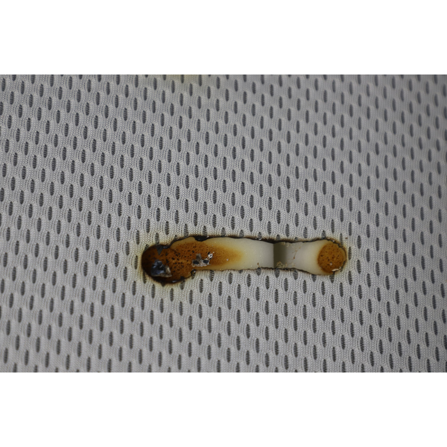 Bett1 Bodyguard Boxspring - Résultat du test d'inflammabilité avec des cigarettes