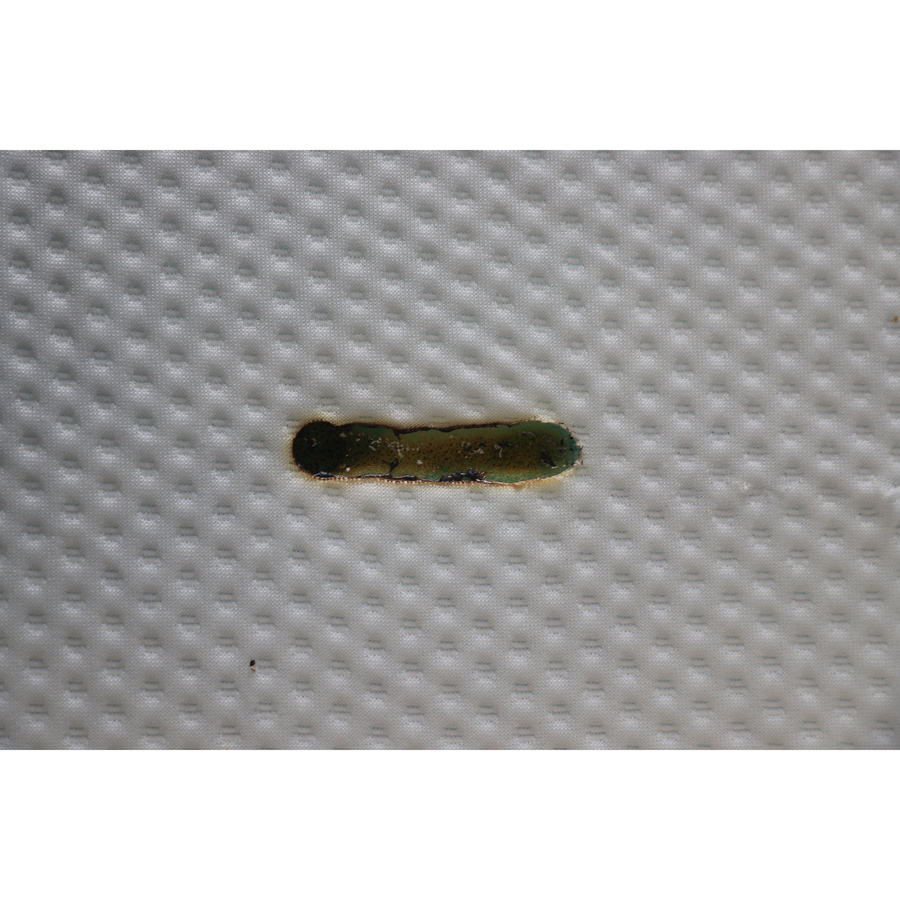 Livarno Home (Lidl) Royal Support Visco 7 zones à 1000 ressorts ensachés - Résultat du test d'inflammabilité avec des cigarettes