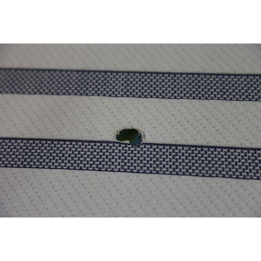 Merinos One Bed - Résultat du test d'inflammabilité avec une allumette