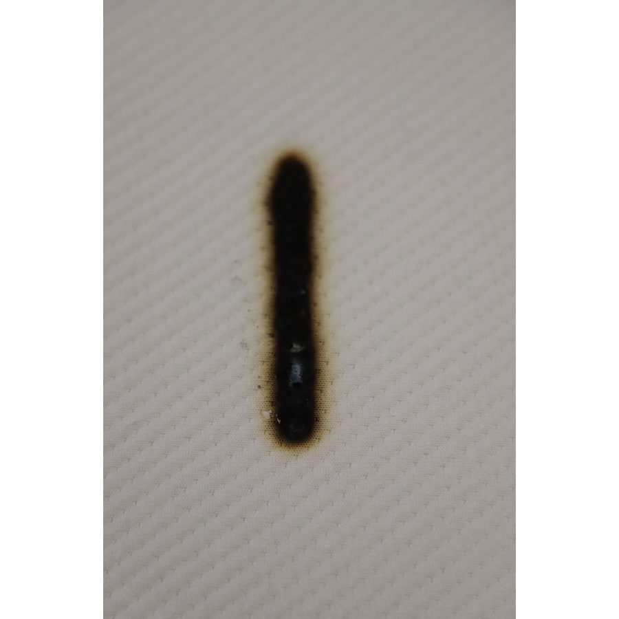 Tediber L'Incroyable matelas hybride - Résultat du test d'inflammabilité avec des cigarettes