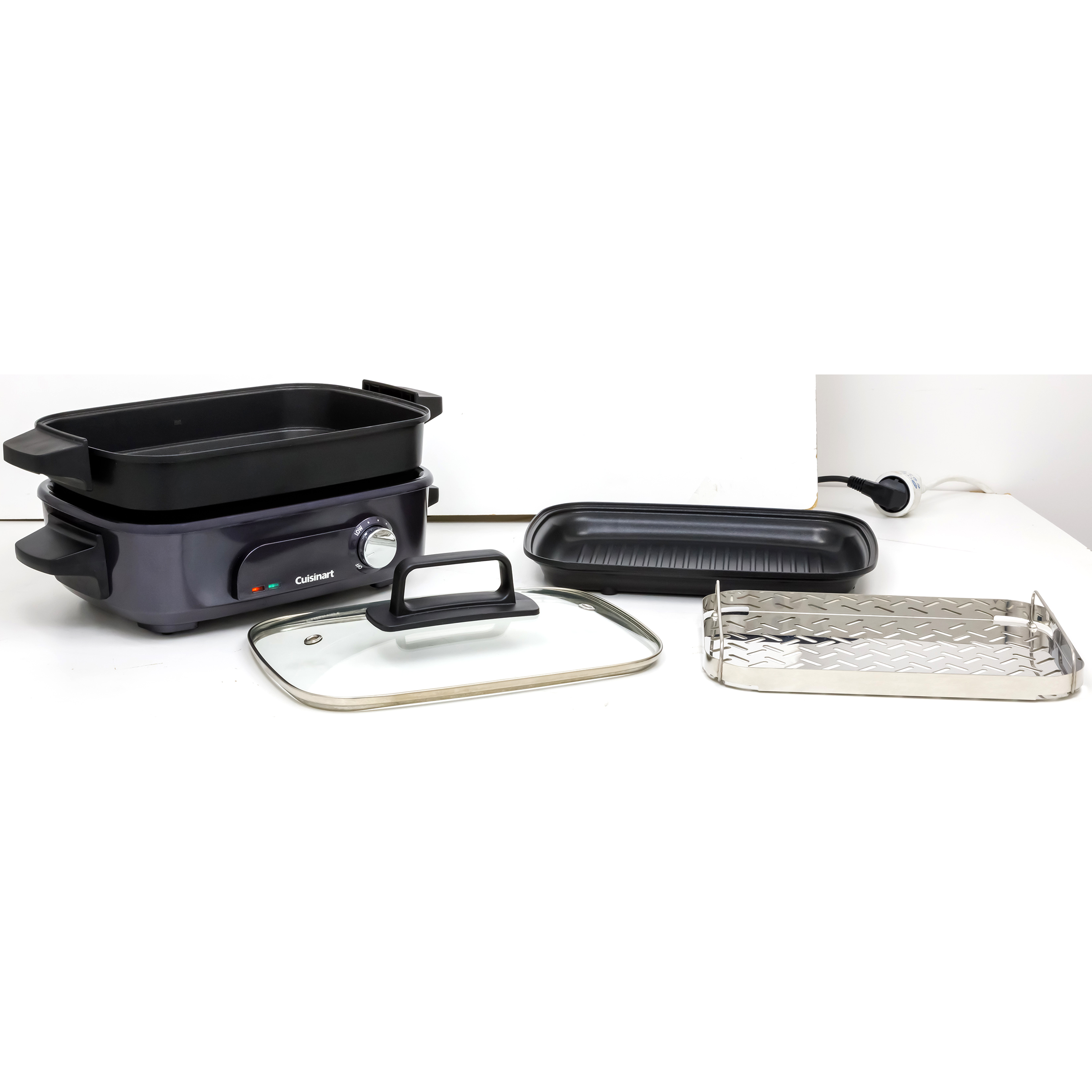 Cuisinart Cooking GRMC3E - Multicuiseur ouvert et accessoires fournis