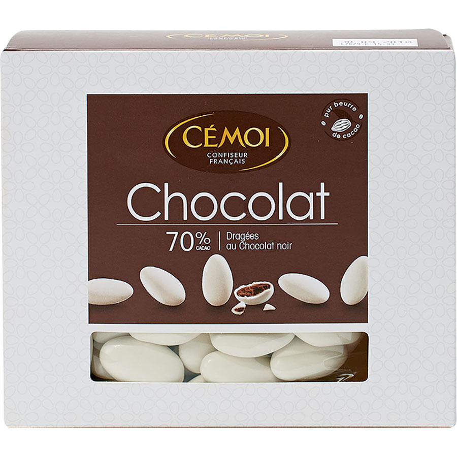 Cémoi Dragées au chocolat noir 70% cacao - Vue principale