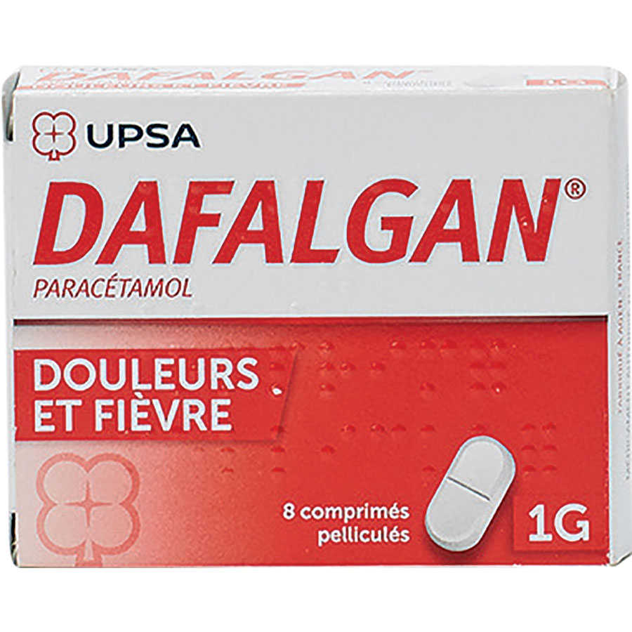 Dafalgan 1 g comprimés pelliculés - Vue principale