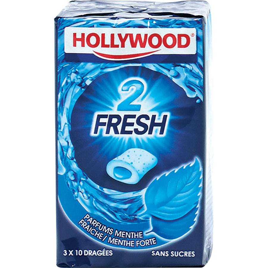 Hollywood Chewing-gum 2Fresh menthe fraîche/menthe forte - Vue principale