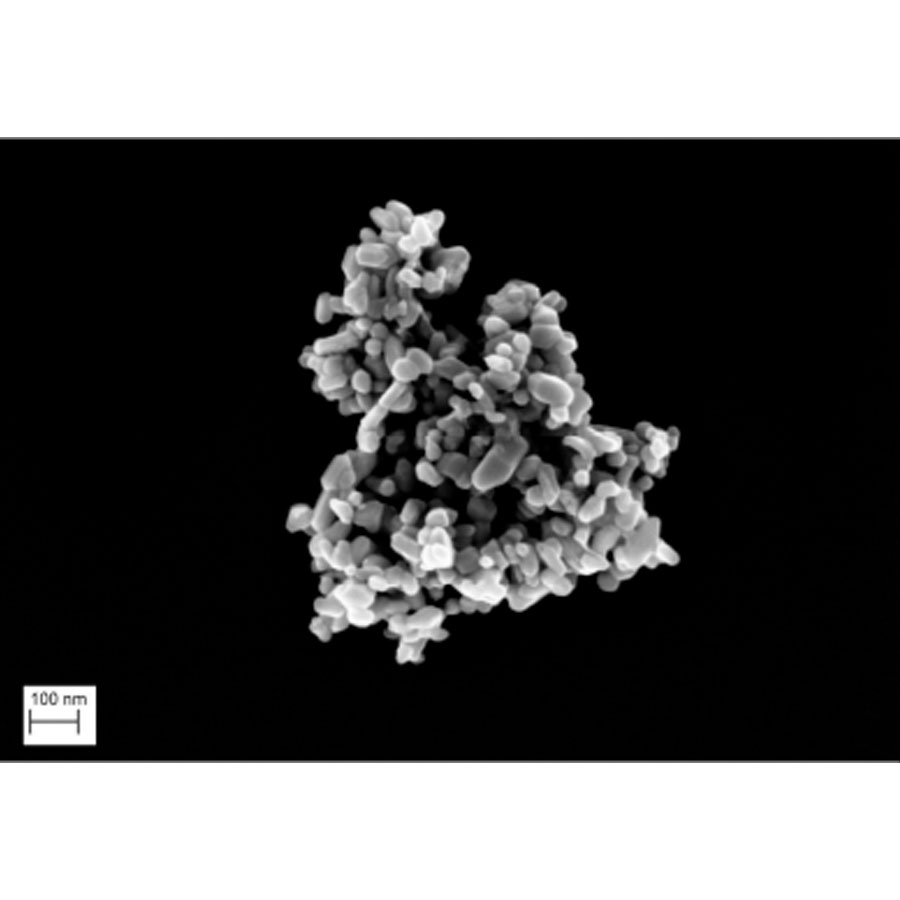Lavera Crème solaire 100% minérale SPF 30 (bio) - Exemple d'observation au microscope électronique à balayage