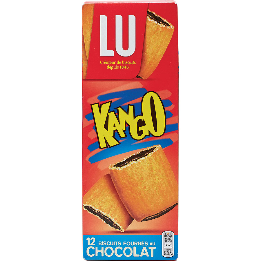 Lu Kango, biscuits fourrés au chocolat - Vue principale