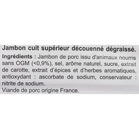Carrefour extra Le supérieur cuit à l'étouffé - Liste des ingrédients