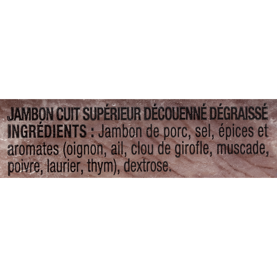Brocéliande  Le jambon gris bien élevé - Liste des ingrédients