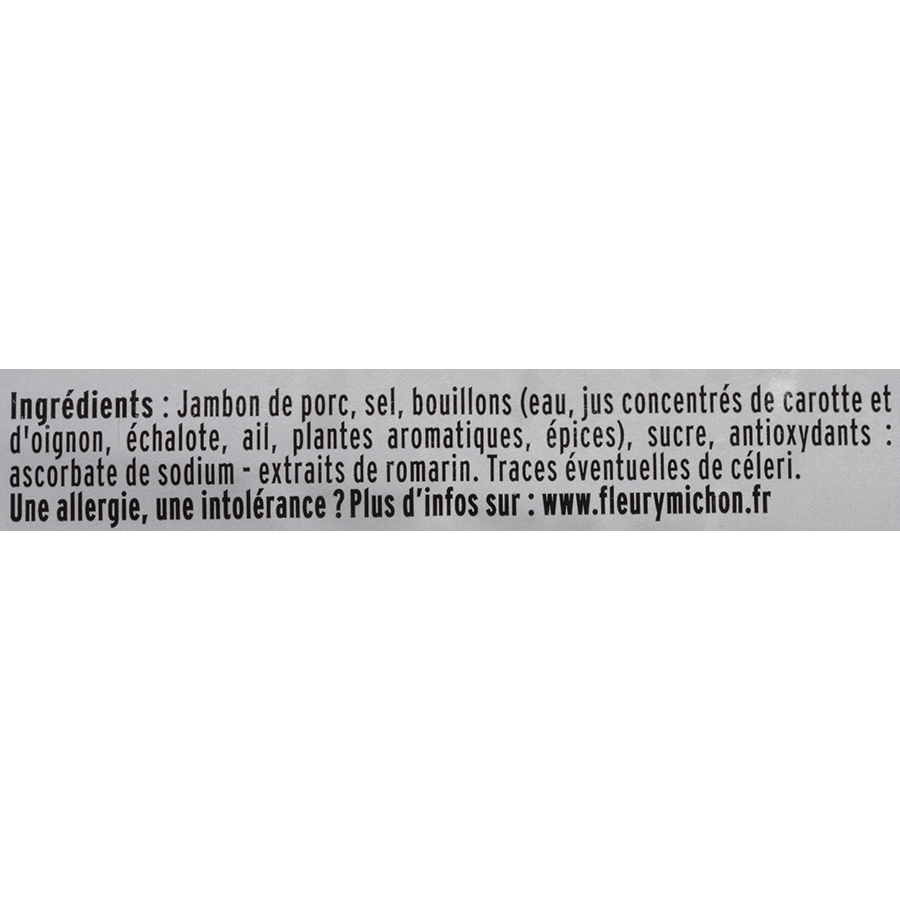 Fleury Michon Le Jambon Zéro Nitrite - Liste des ingrédients