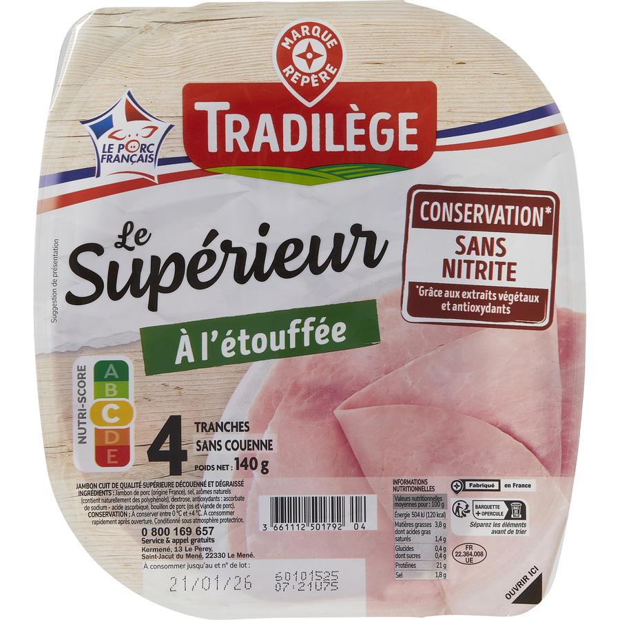 Test Tradilège (E.Leclerc) Le supérieur à l’étouffée, conservation sans ...