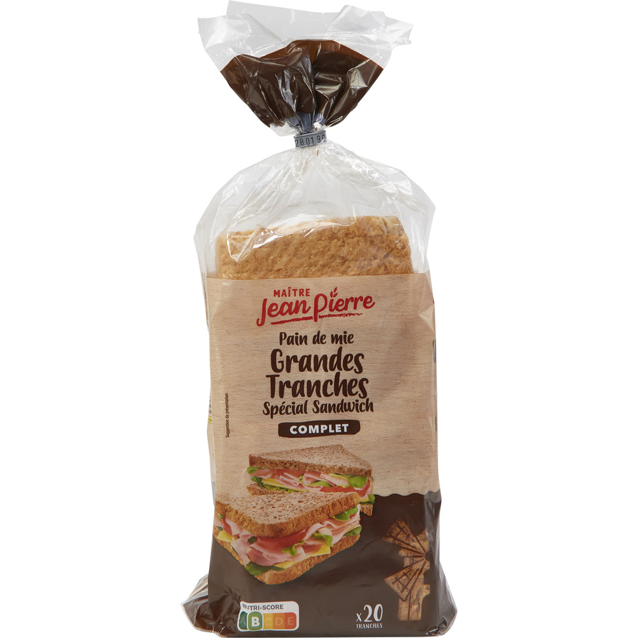 Maître Jean Pierre (Lidl) Pain de de mie grandes tranches spécial sandwich complet