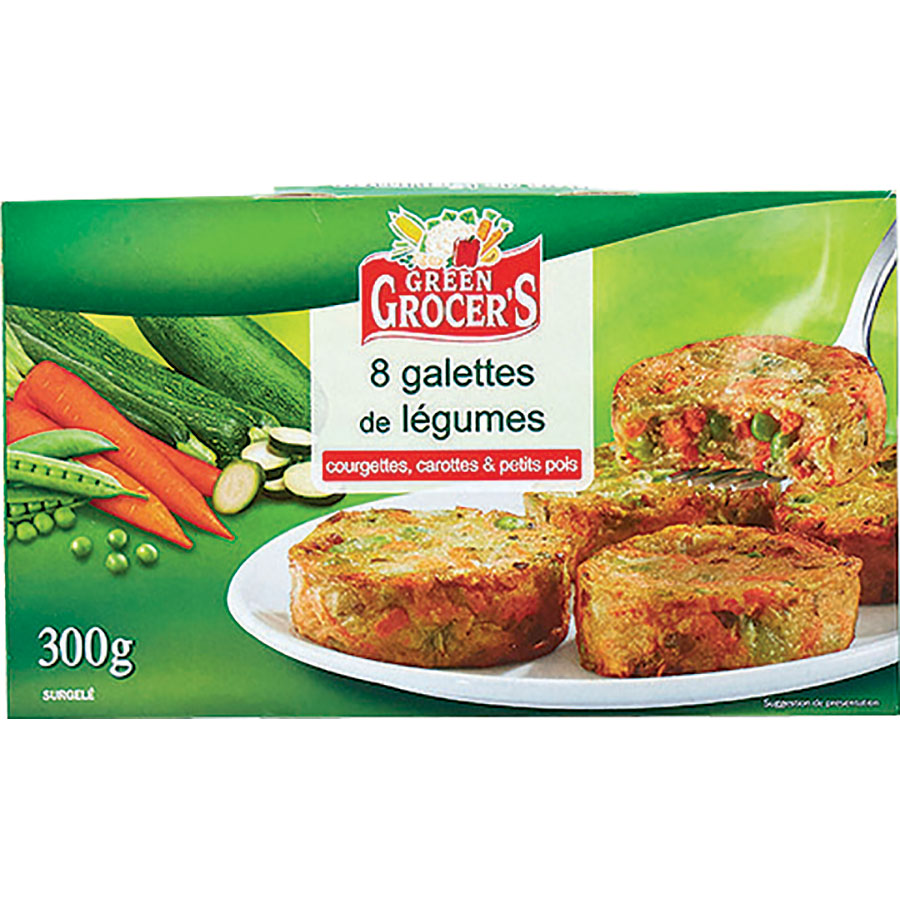 Green grocer’s (Lidl)  Galettes de légumes – Courgettes, carottes, petits pois - 