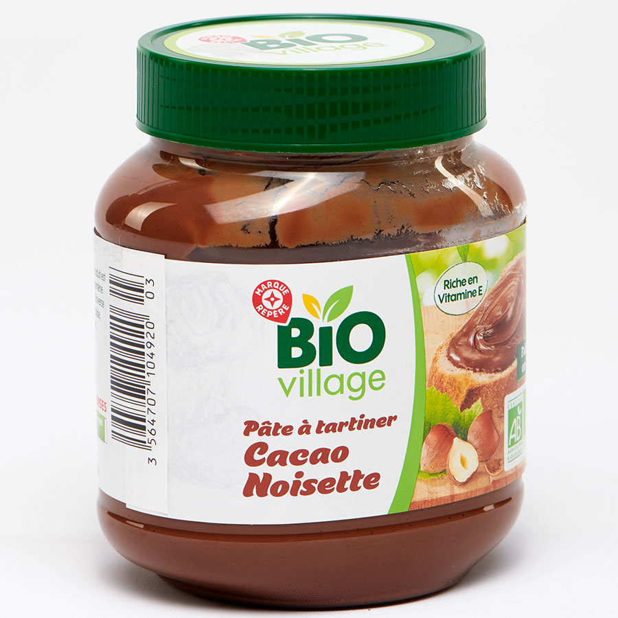 Bio village (Marque Repère) Pâte à tartiner cacao noisette - 