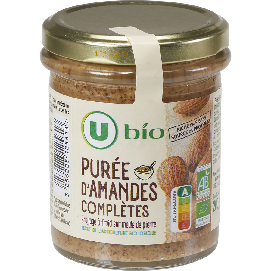 U Bio Purée d'amandes complètes
