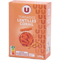 U Torsades lentilles corail