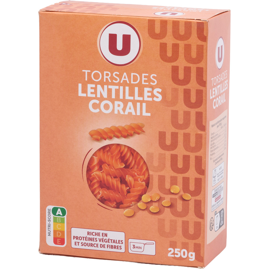 U Torsades lentilles corail