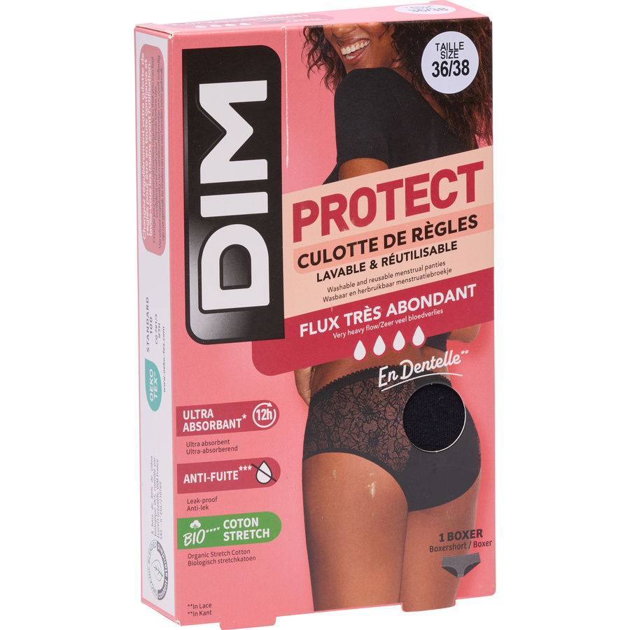 Dim Protect culotte de règles boxer taille S