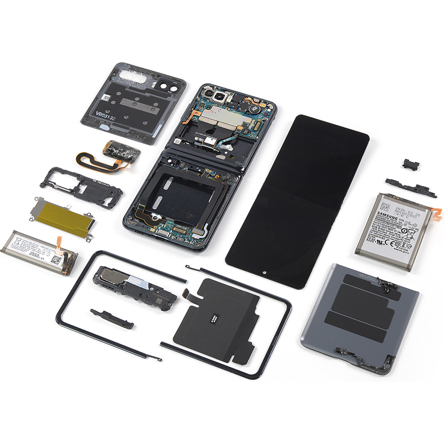 Réparabilité du Samsung Galaxy Z Flip  - Smartphone démonté