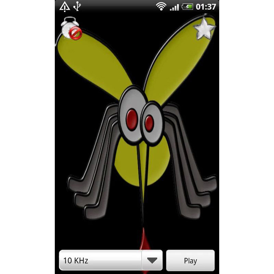 Appli smartphone Android Anti mosquito app - Vue principale