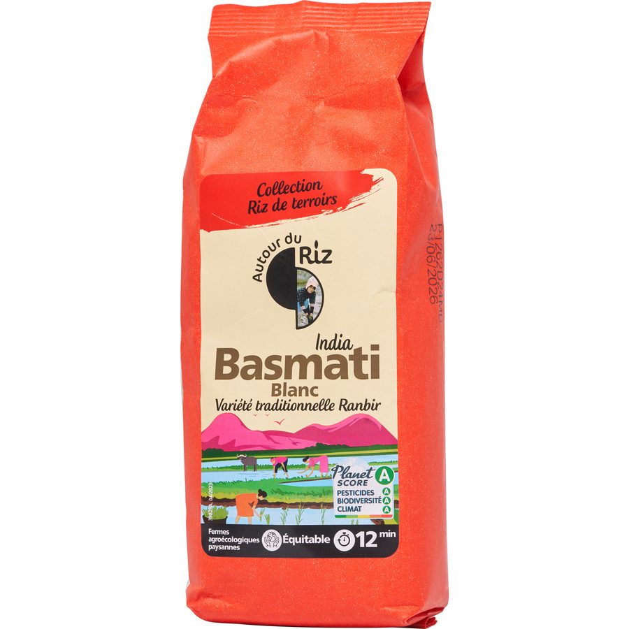 Autour du riz Basmati blanc India variété traditionnelle Ranbir