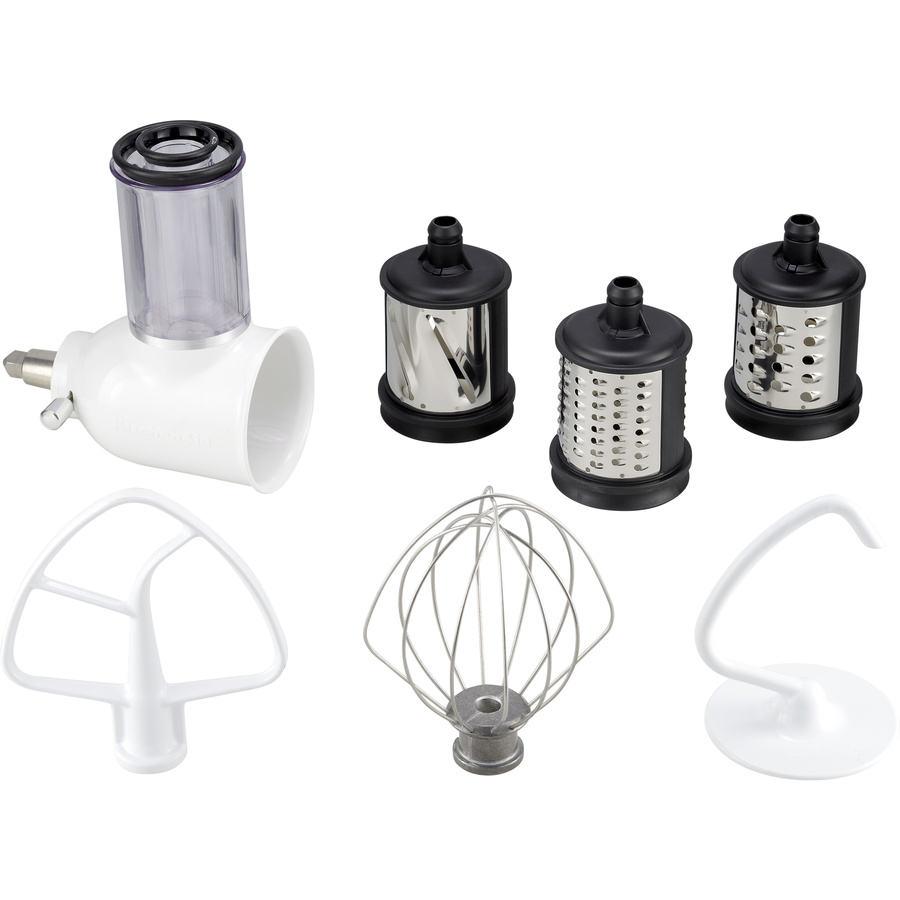KitchenAid 5K45SS Classic + 5KSMVSA Veggie set - Accessoires fournis