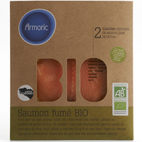 Armoric Saumon fumé bio élaboré en Bretagne issu d'animaux nourris sans OGM