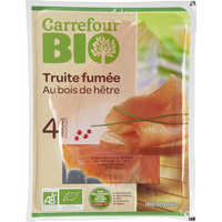 Carrefour Bio Truite fumée au bois de hêtre