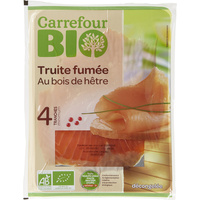Carrefour Bio Truite fumée au bois de hêtre