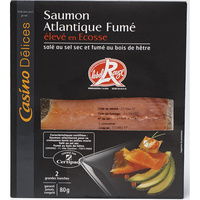 Casino Délices Saumon Atlantique fumé Écosse, Label Rouge