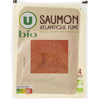 U Bio Saumon Atlantique fumé issu de l'agriculture biologique